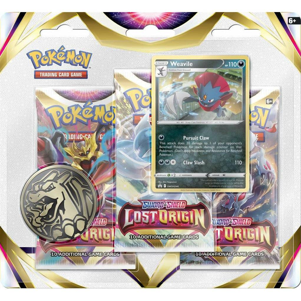 Pokémon Sword & Shield Lost Origin 3 - pack Blister Weavile - Pokeca.NL
